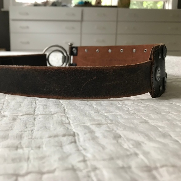 Genuine Leather Asymmetrical Belt - Olga Santini - Picture 3 of 7
